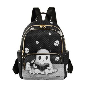 Cute Ghost Quilted Backpack Purse Fashion Small Backpack Shoulder :o)